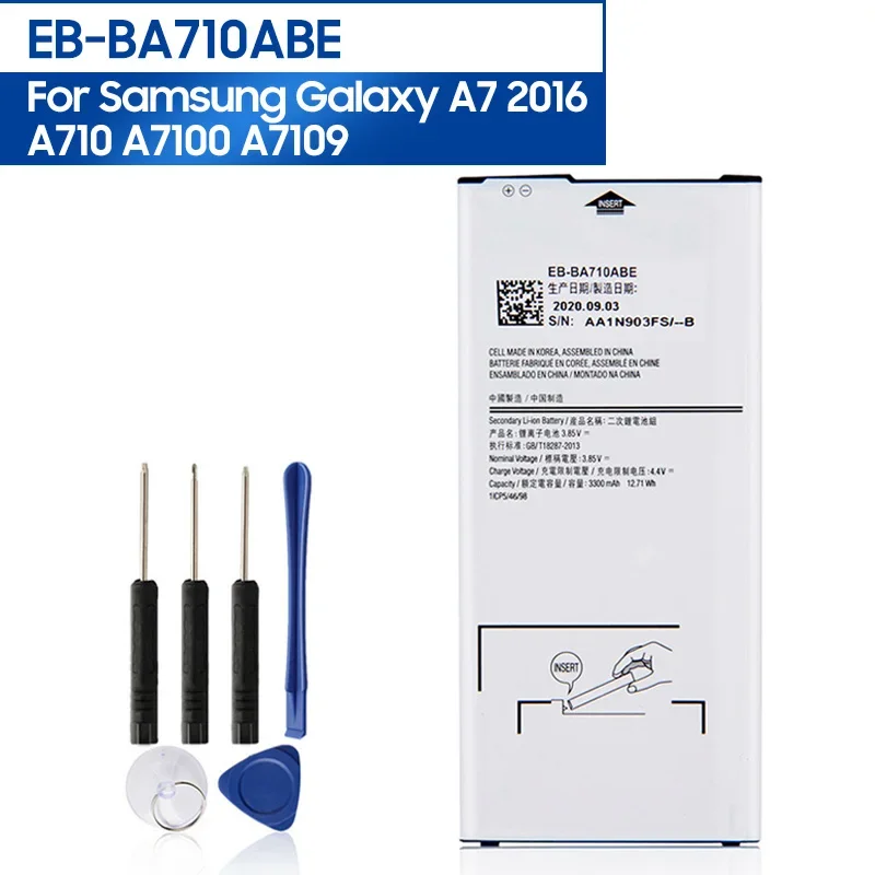 

Replacement Phone Battery EB-BA710ABE For Samsung GALAXY A7 2016 A7100 A7109 A710F 3300mAh