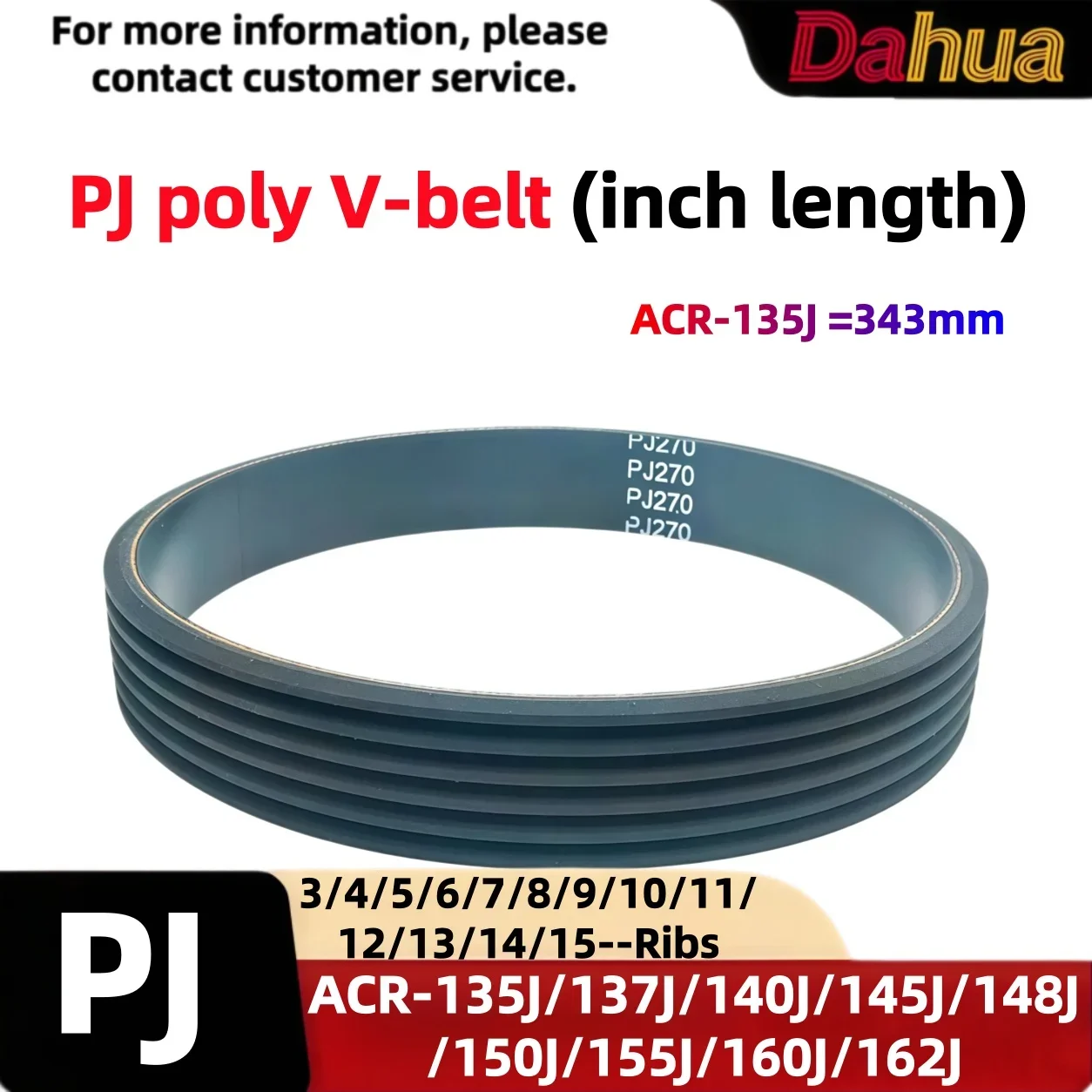 Rubber Imperial PJ Multi-Rib Belt 137PJ-162PJ 3-15 Ribs Serpentine Drive Belt for Washer Dryer Vacuum Mower Industrial Equipment