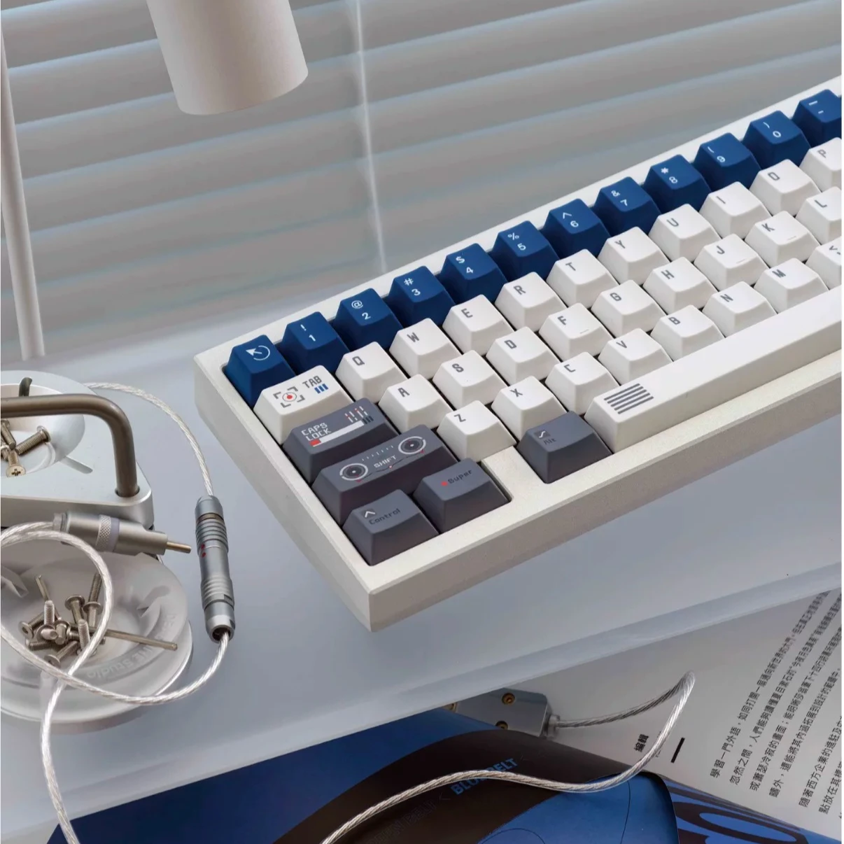 Retro Futurism Theme Keycaps Set PBT Cherry Profile Sublimation 143Keys Custom Original Handmade Keycaps for Mechanical Keyboard