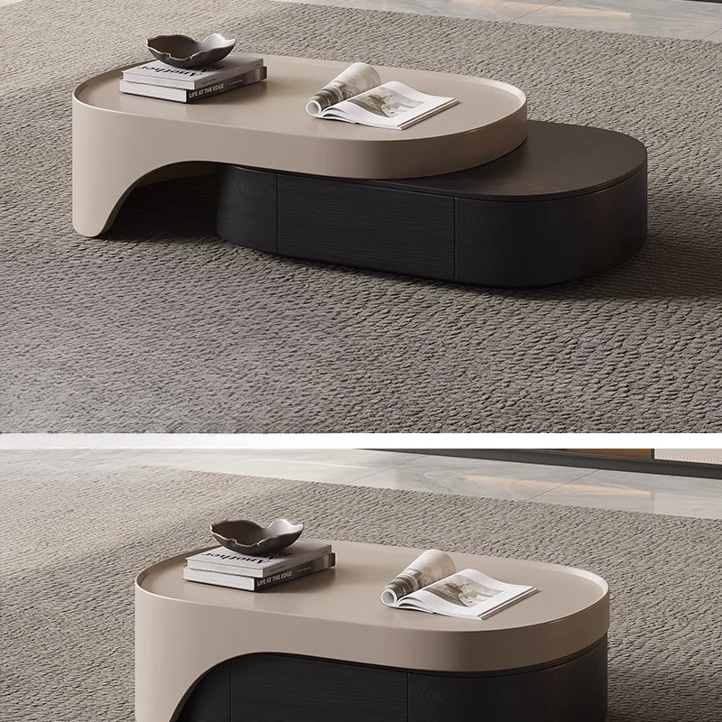 

Light luxury coffee table minimalist living room household small apartment modern simple telescopic coffee table