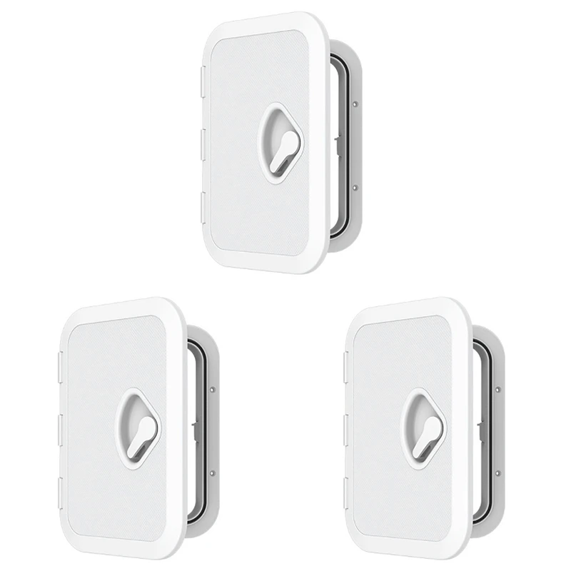 

3X Inspection Hatch Cover Marine Access Accessories Single Handle Anti Ultraviolet Boat Deck Plate Yacht 270X375mm