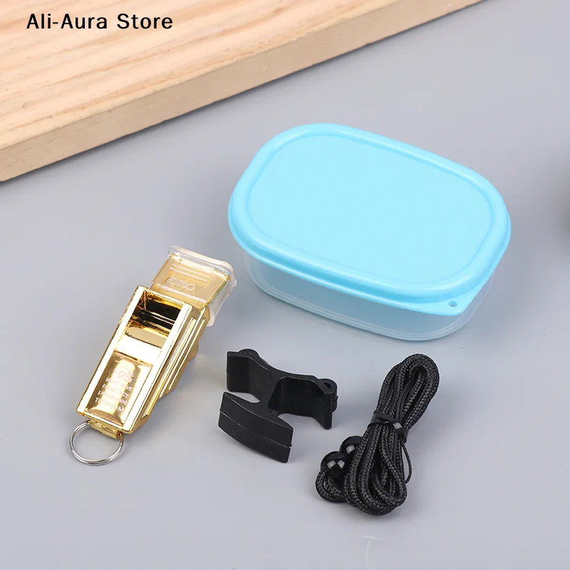 

1Pcs Professional Football Referee Whistles With Lanyard Box Big Sound Plastic Whistles Basketball Whistles Equipment