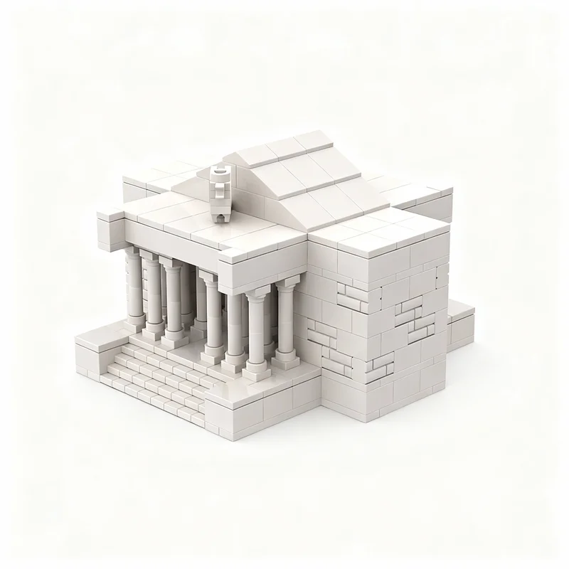 606 Pezzi MOC Tempio di Capricorno Saint Seiya, Modello Architettonico in Blocchi da Costruzione, Idea Regalo di Natale, Giocattoli Educativi per Bambini