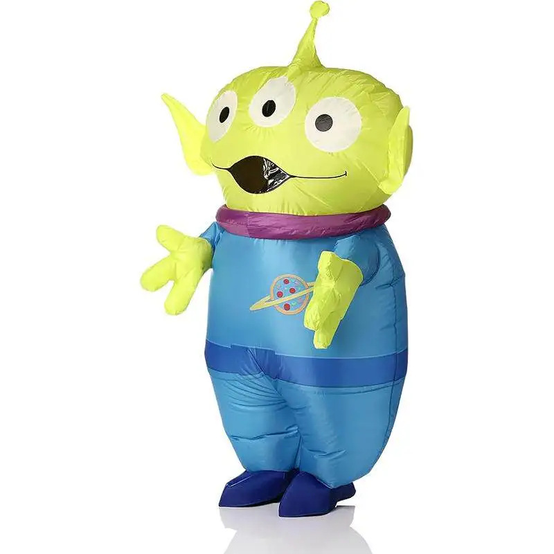 Aufblasbare ET-Alien-Kostüme für Erwachsene, Cartoon-Werbe-Cosplay-Alien-Ganzkörperanzüge, Halloween-Karneval-Geburtstagsparty-Performance-Requisiten