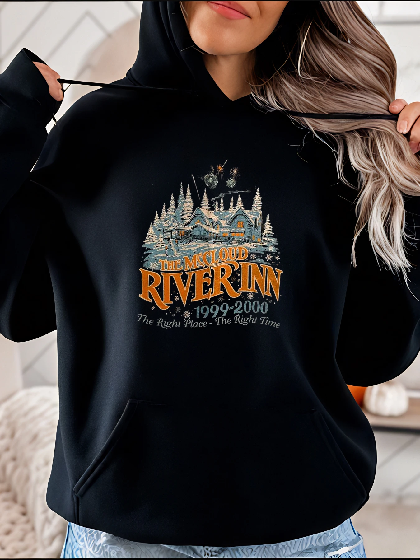 

The McCloud River Inn 1999 2000, рождественская зимняя толстовка с принтом Lodge, унисекс, повседневная толстовка для женщин и мужчин 280