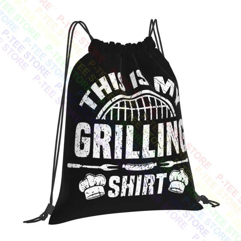 Bbq Grill Dad This Is My Grilling Barbecue Drawstring Bags Gym Bag Print Backpack Personalised School Sport Bag