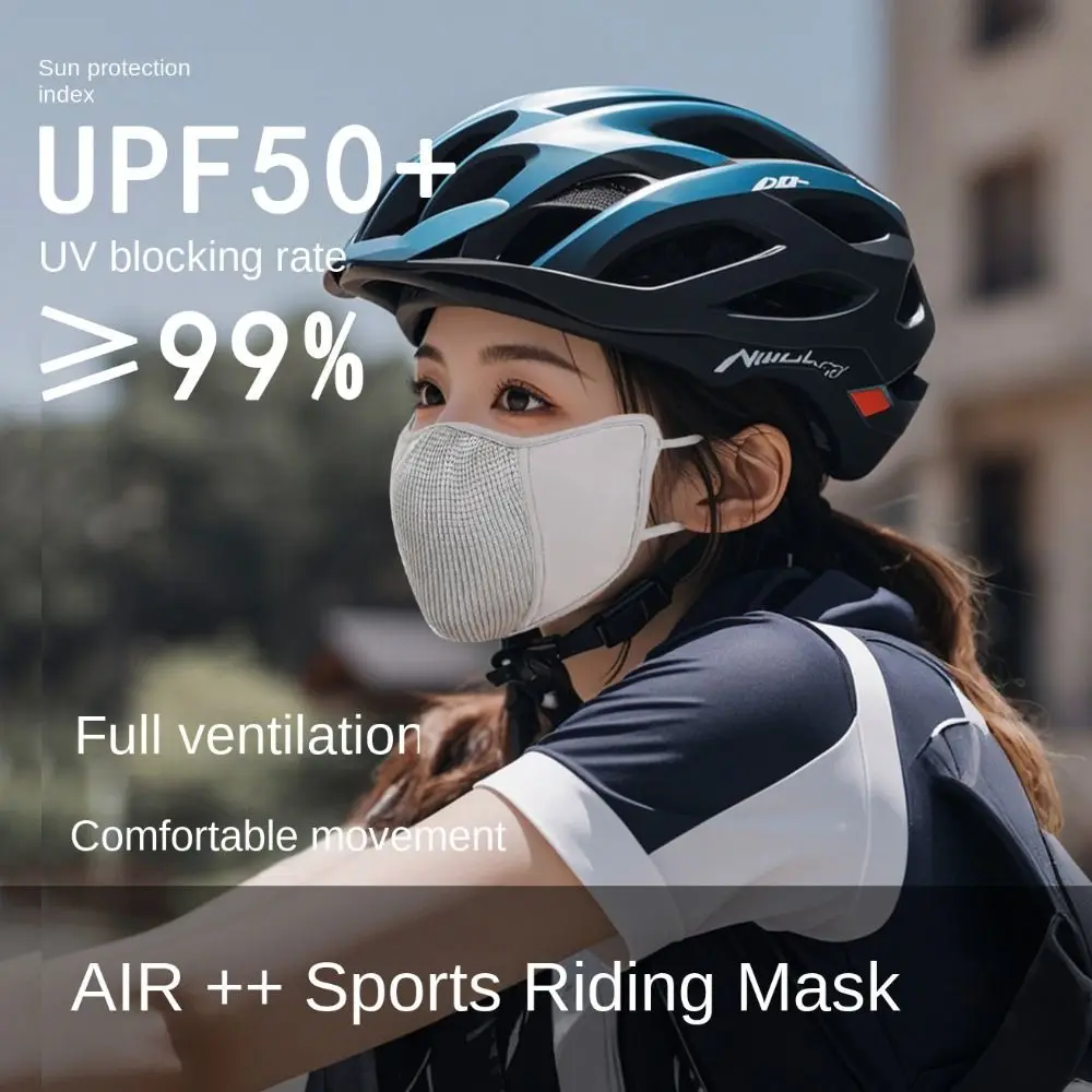 

Adjustable UPF200+ Ice Silk Mask Eye Protection UV Protection Face Cover Summer Solid Color Face Gini Mask Outdoor