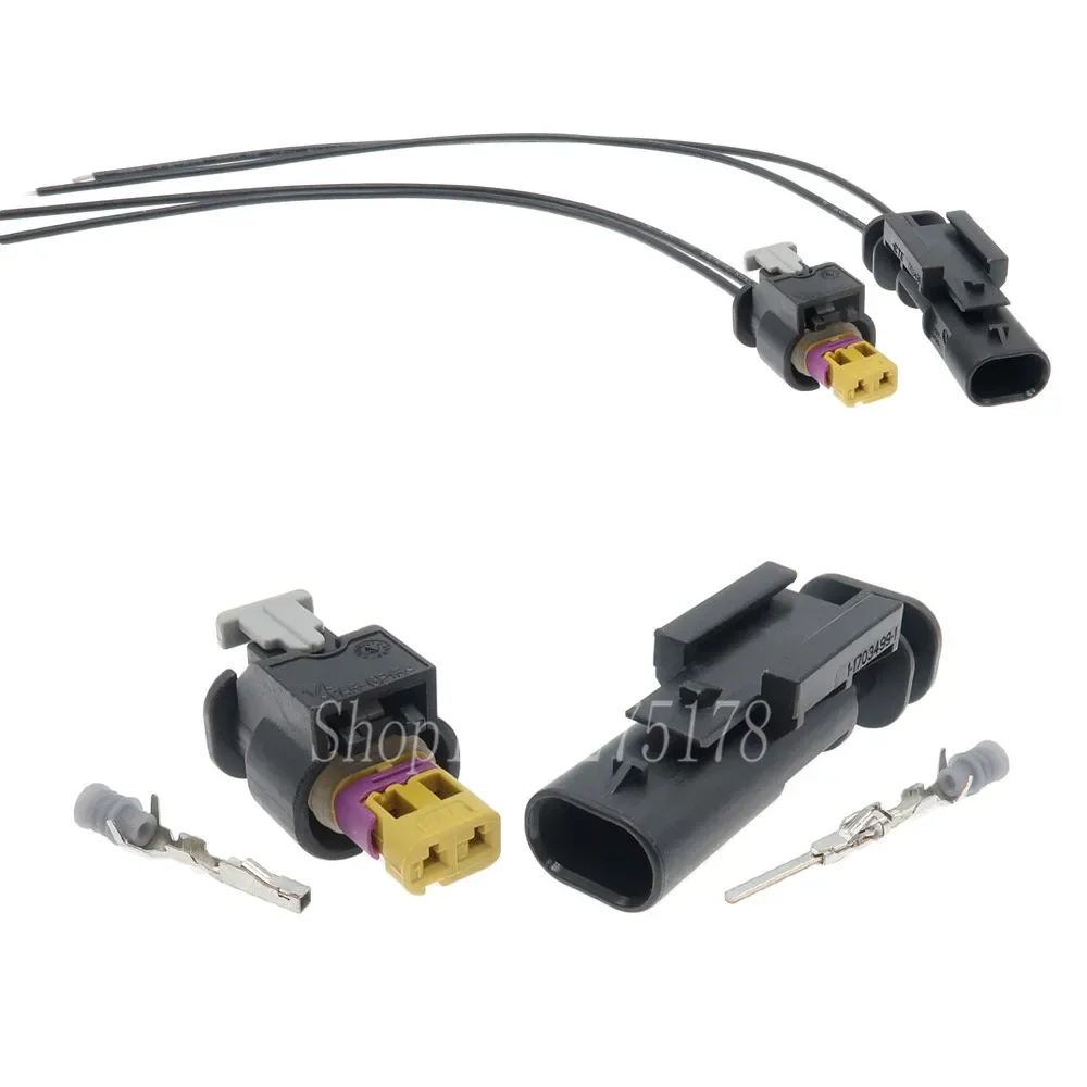 1 Set 2 Pin 4F0973702A 4F0 973 702 A Car Side Impact Sensor Socket Auto Waterproof Connector 1-1718888-7