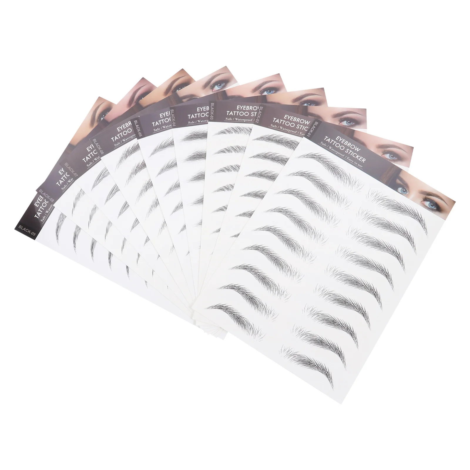 ملصقات الحاجب 6D تشبه الشعر مقاوم للماء الوشم الحاجب المؤقت للحواجب المتناثرة Patchy قابلة لإعادة الاستخدام ماكياج أداة الحاجب كاذبة #4