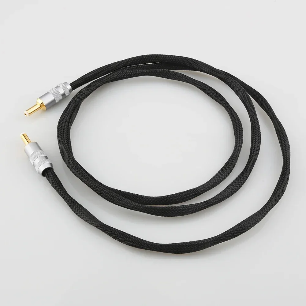 Hifi OCC Silver Plated DC Power Cable GX16-2 Pin To 5.5*2.5/2.1MM AC/DC Phono Amplifier Linear Power Supply Output Cable
