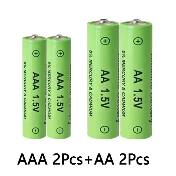 High Capacity 1.5V AA AAA Alkaline Battery 3000-3800mAh Rechargeable Alkaline Battery for Flashlight Toys Clocks MP3 Player