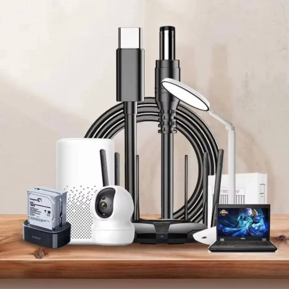 جديد تيار مستمر إلى نوع C USB PD 9 فولت 12 فولت 15 فولت 20 فولت 5.5x2.1 مللي متر 2.5 كابل إمداد الطاقة لجهاز التوجيه اللاسلكي محمول LED قطاع المتكلم كاميرا تلفزيونات الدوائر المغلقة