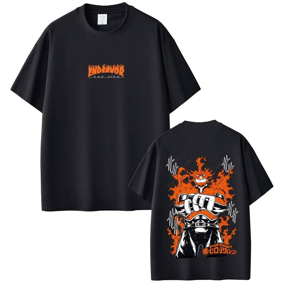 

Anime My Hero Academia T Shirts Cartoon Endeavour Graphic T-shirt Summer Men Women Clothing Manga Fashion Oversized Tshirt Tops