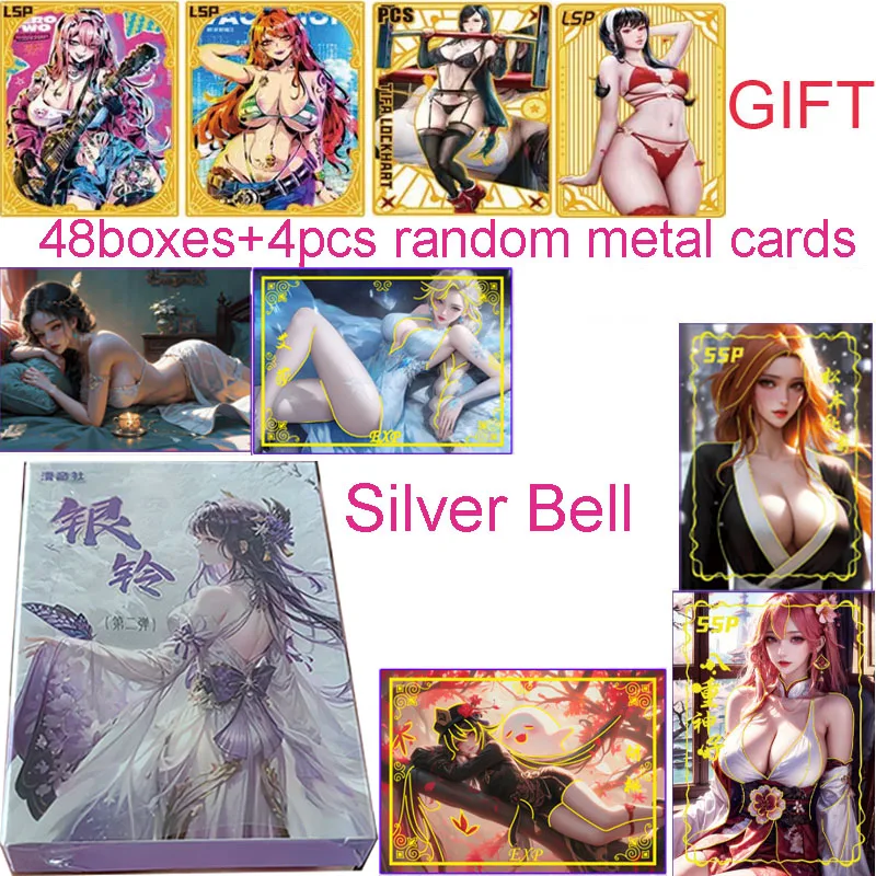 

Case Newest Manyin Society-Silver Bell Goddess Story Cards Waifu Boa Booster Box CCG ACG Doujin Toys And Hobby Gift