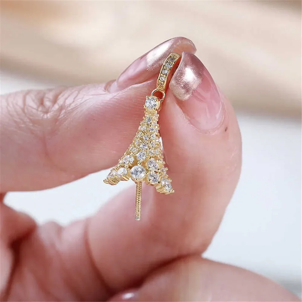 

Подвеска из стерлингового серебра 925 пробы с жемчугом, DIY пустая ободок, чашка, ювелирные изделия для рукоделия, фурнитура для подвески с полыми зубцами