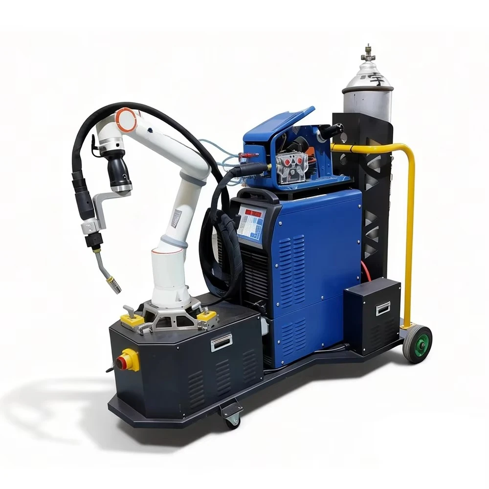 Smart 6 Axis Robotic Arm MIG Welding With Trolley and Drag Handle for Manufacturing Welding Industrial Automation