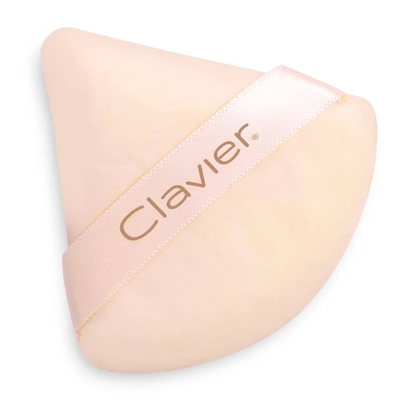 Clavier-Triângulo Fan-Shaped Pó Puff, Face Eye Contouring, Cosmetic Foundation, Lavável Maquiagem Puff, Wet and Dry Use, Beauty Tool