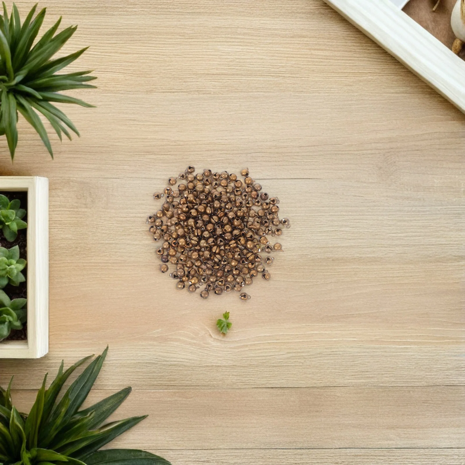 200 قطعة جرس برونزي صغير عتيق جرس جلجل صغير ريفي للحرف اليدوية السائبة دلاية مجوهرات خلخال قلادة أجراس صغيرة للحرف اليدوية #6