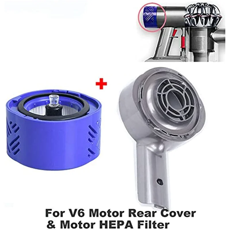 Tampa traseira do motor e substituição de filtro para Dyson V6 DC58 DC59 DC61 DC62 DC74 Acessórios para aspirador de pó-LITE