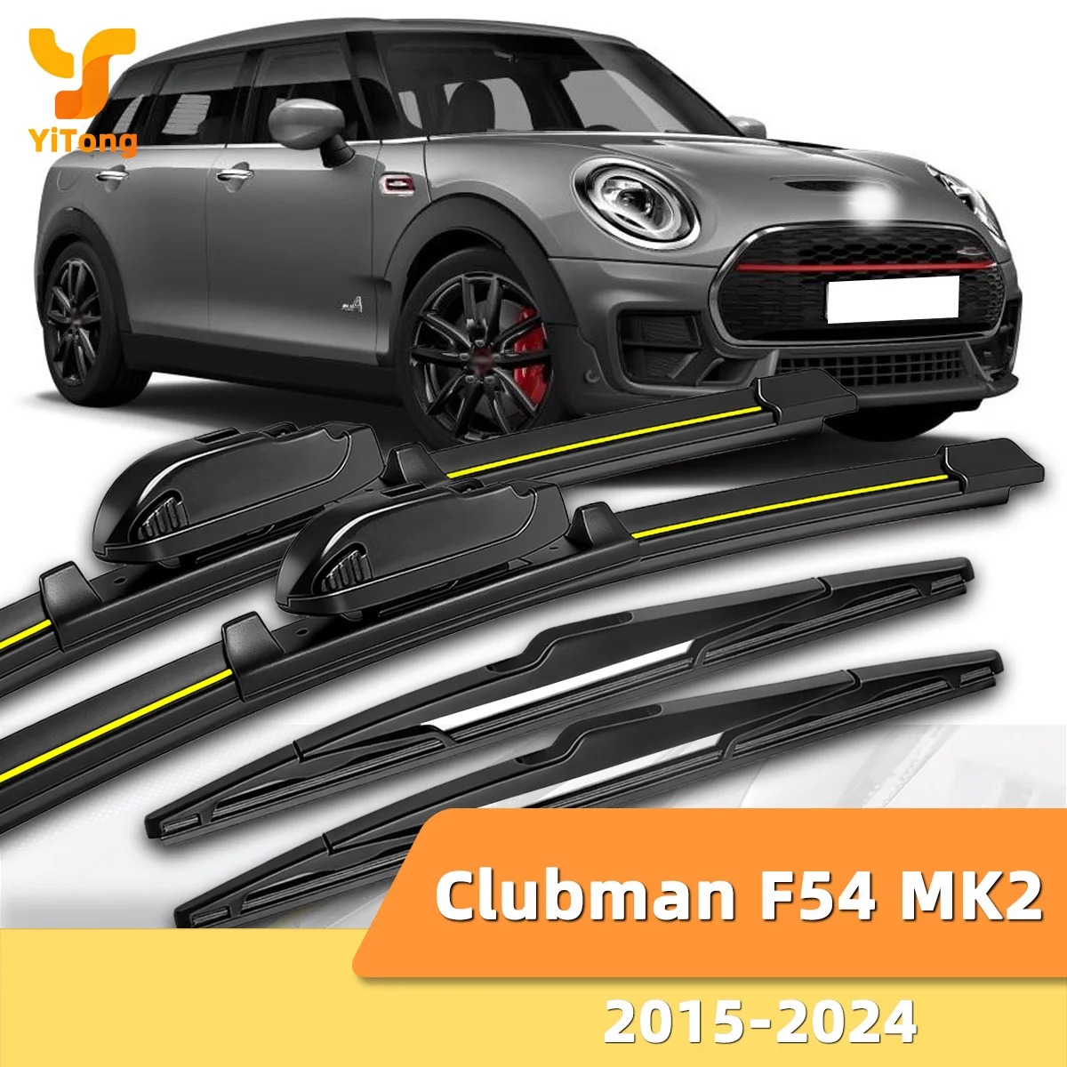 Geeignet für Mini Clubman F54 MK2 2015-2024 Front- und Heckscheibenwischer, langlebiges Zubehör für Autoscheiben 2016 2018.