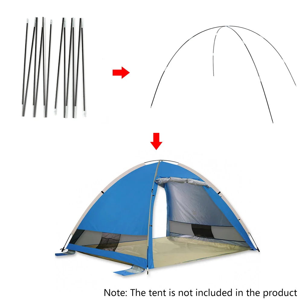1 zestaw namiot pręt namiotowy namioty oporowe 3,0 m 3,3 m 4,0 m 4,48 m 4,9 m włókno szklane antykorozyjne wbudowane połączenie artykuły kempingowe