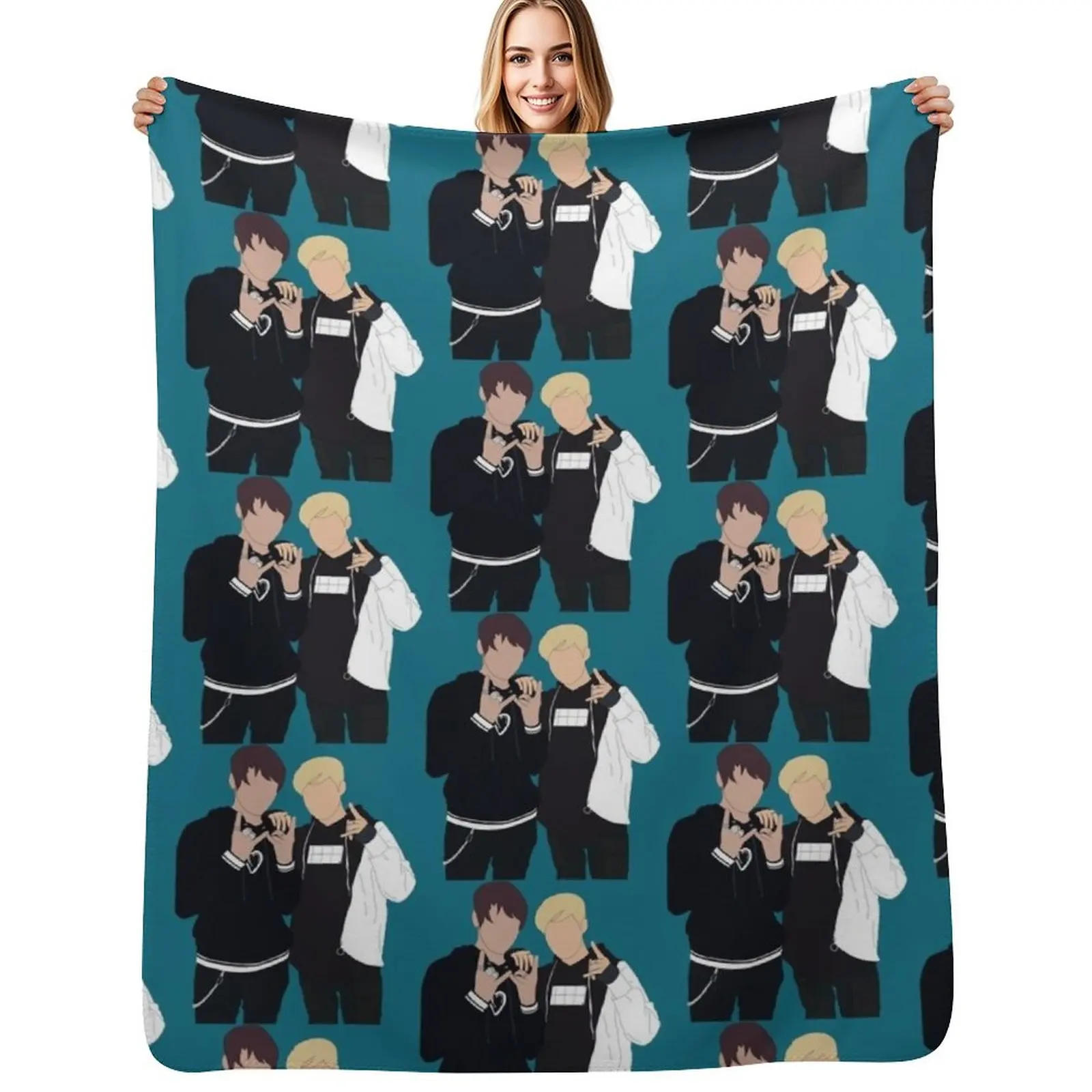 

Sam _amp_ Colby Throw Blanket Travel Size Cozy Blanket for Plane Train