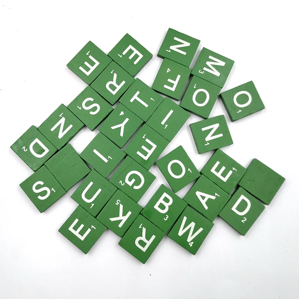 

100 шт., головоломки с алфавитом, блоки из натурального дерева, буквы «сделай сам», поделки для детей, развивающие детские деревянные кубики, декор, деревенская свадебная вечеринка