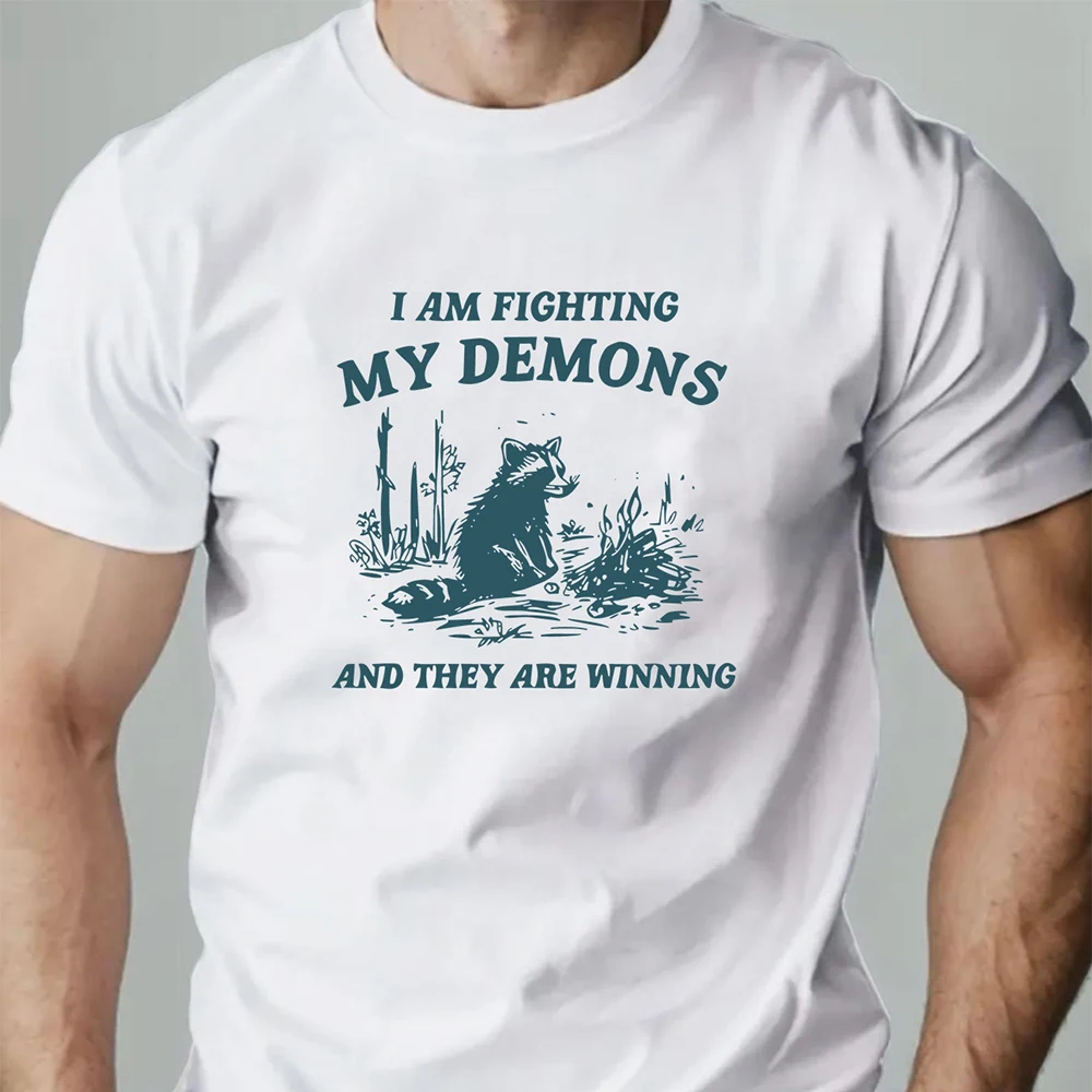 

Summer Men T-Shirt Cartoon Elements Pattern Printed Leisure Sports Men's Round Neck T-shirt Causal Round Neck Men's Clothing