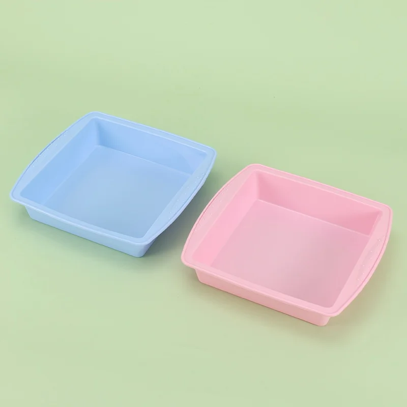 Silicone Mold Toast Cake Baking Pan Square Cake Bread Chocolate Pastry Pizza Nonstick Bakeware Soap Candle Maker