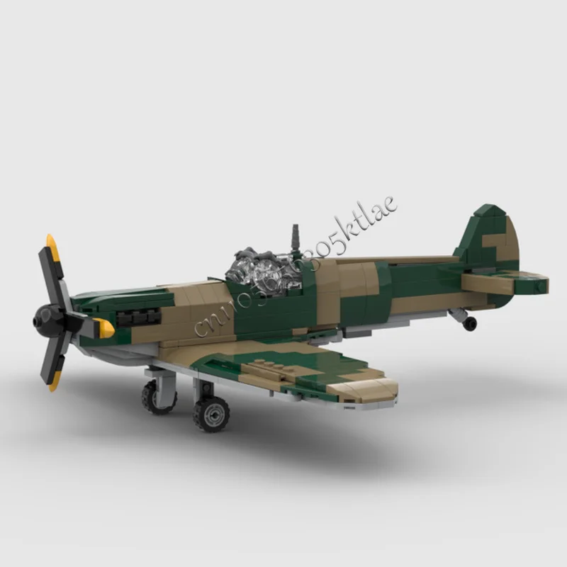 1013 peças mk1a spitfire lutador modelo de aeronave moc blocos de construção tijolos montagem criativa brinquedos para crianças presentes natal