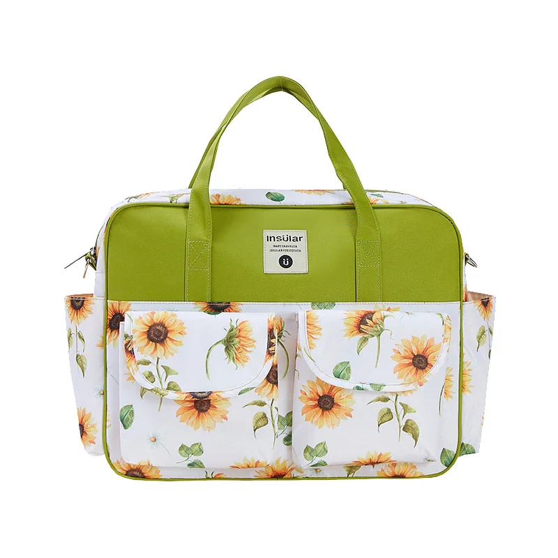 

Waterproof printed multi-functional crossbody single-shoulder baby bag, hand-held maternity bag