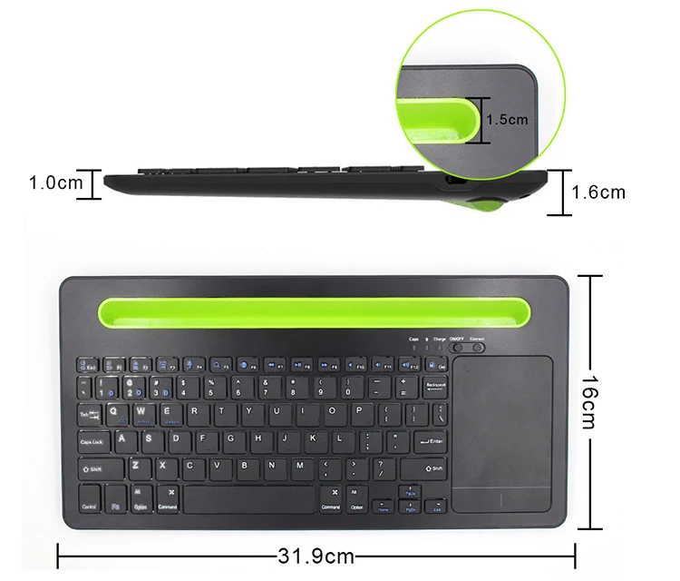 Imagem -04 - Teclado Bluetooth de 10 Polegadas do Teclado de Bluetooth 5.1 com Touchpad para a Tabuleta