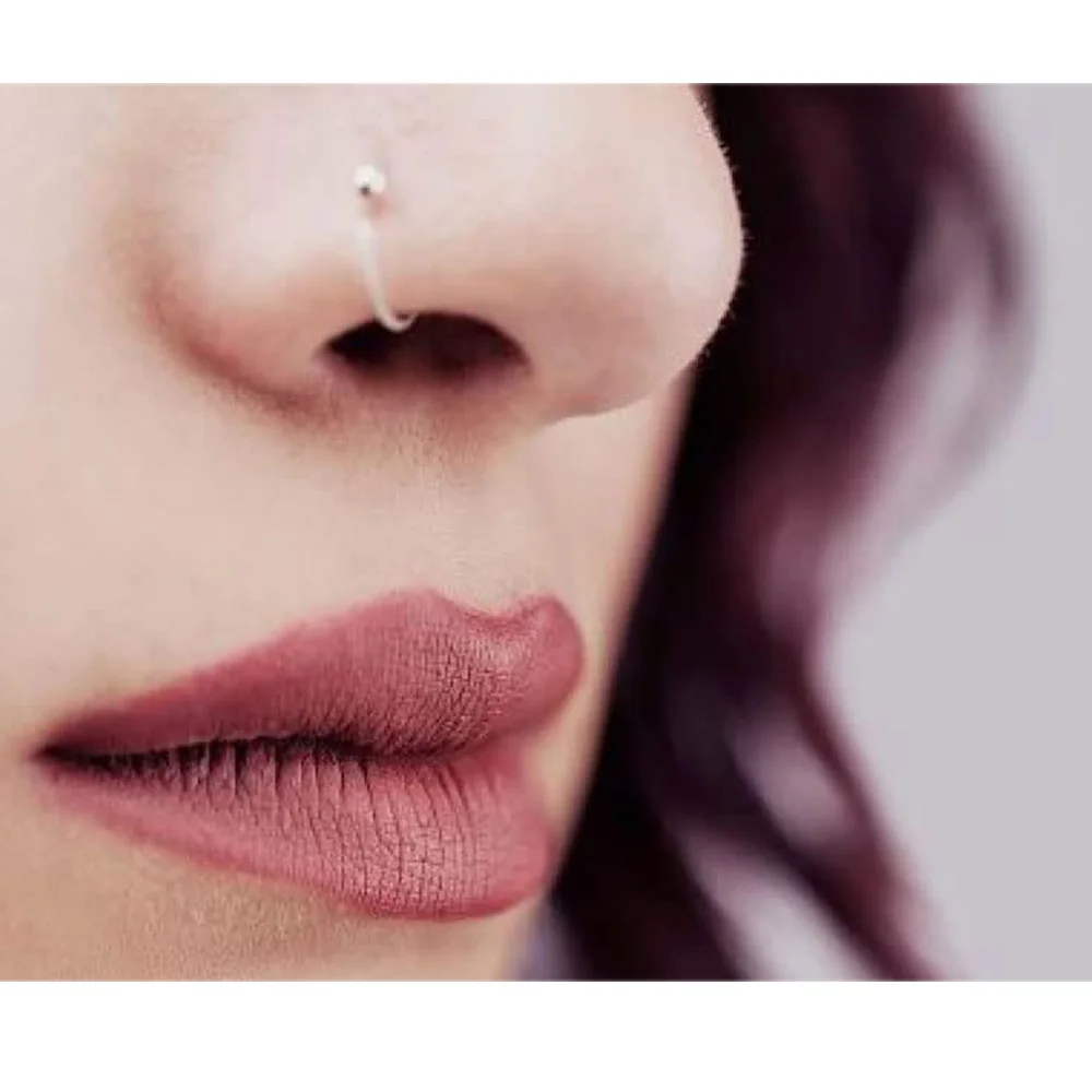 1PCS Fashion Stainless Steel Segment Rings Nose Hoops Ear Piercing Tragus Nose Rings Ear Cartiliage Tragus Sexy Body Jewelry