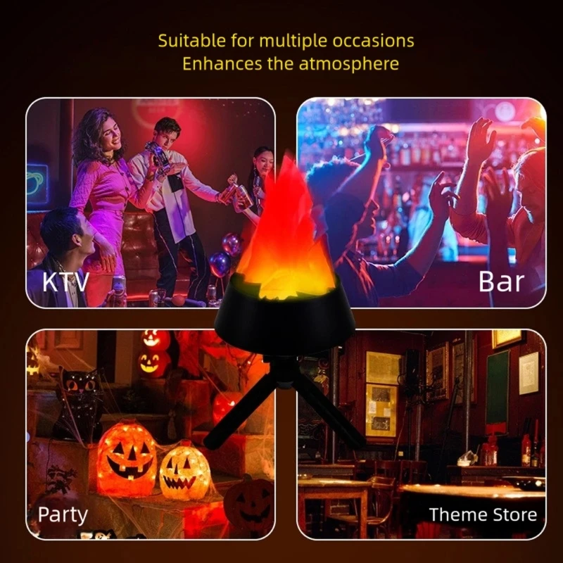 Halloween Decorative Atmospheres Light with Effect Flickering Flame LED Lamp