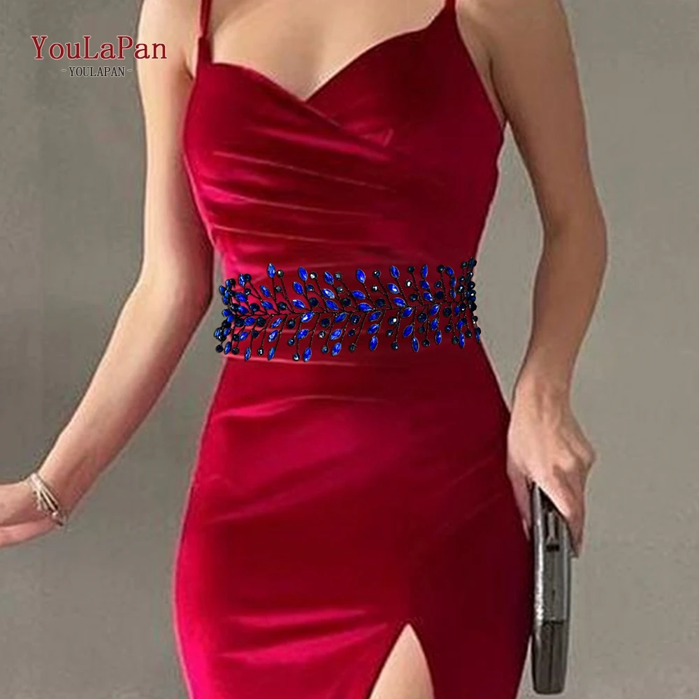 

YouLaPan Elegant Bridal Belt Evening Gown Belt Accessories Bridesmaid Belt Rhinestone Wedding Dress Waist Decoration SH799