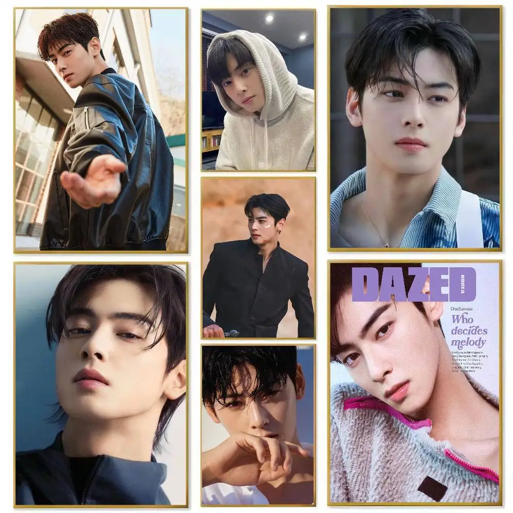 Korean stars Cha Eun-woo Poster Paper Print Home Living Room Bedroom Entrance Bar Cafe Art Painting Decoration