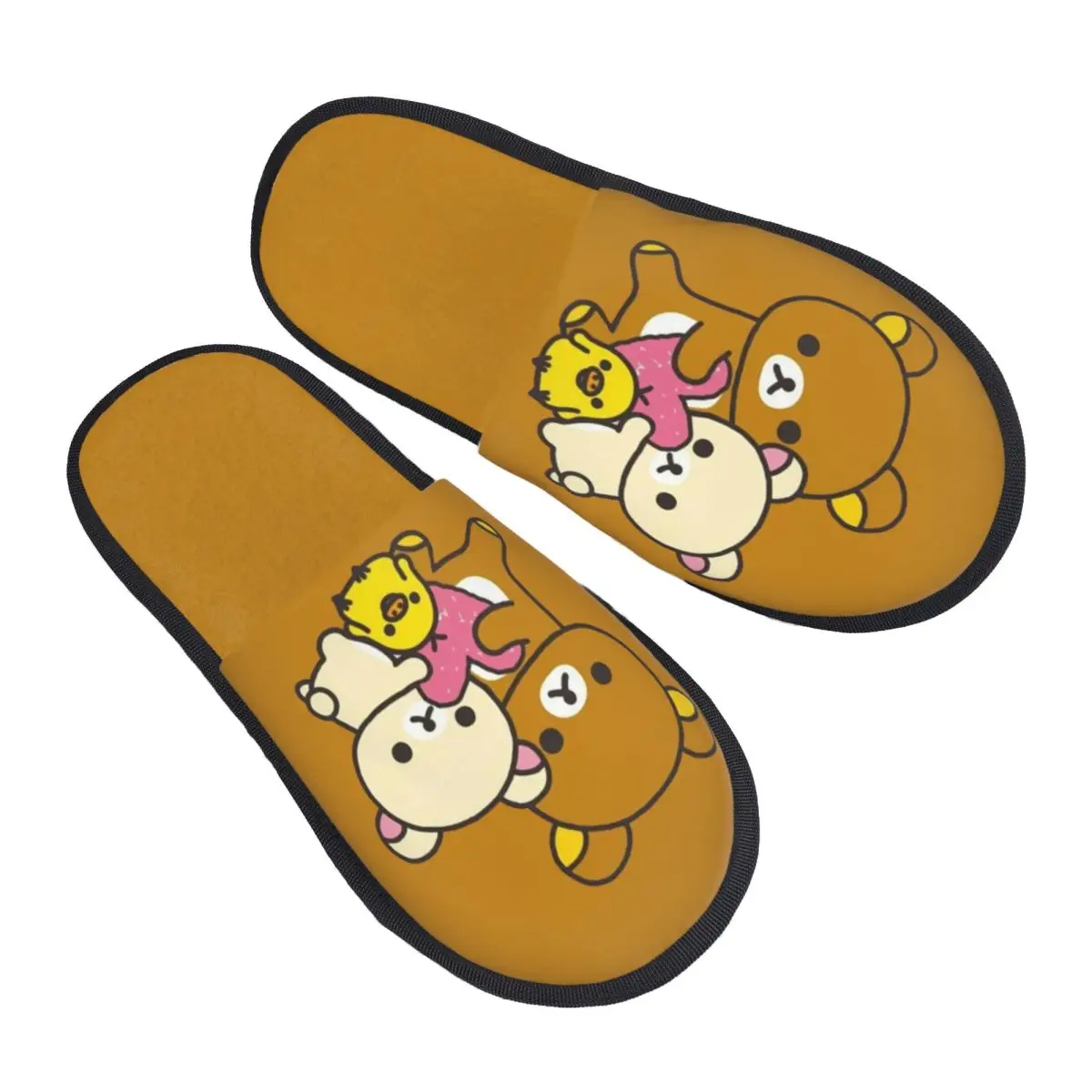 

Женские тапочки Rilakkuma Love House с индивидуальным принтом, уютные теплые пушистые тапочки из пены с эффектом памяти, домашняя уличная обувь