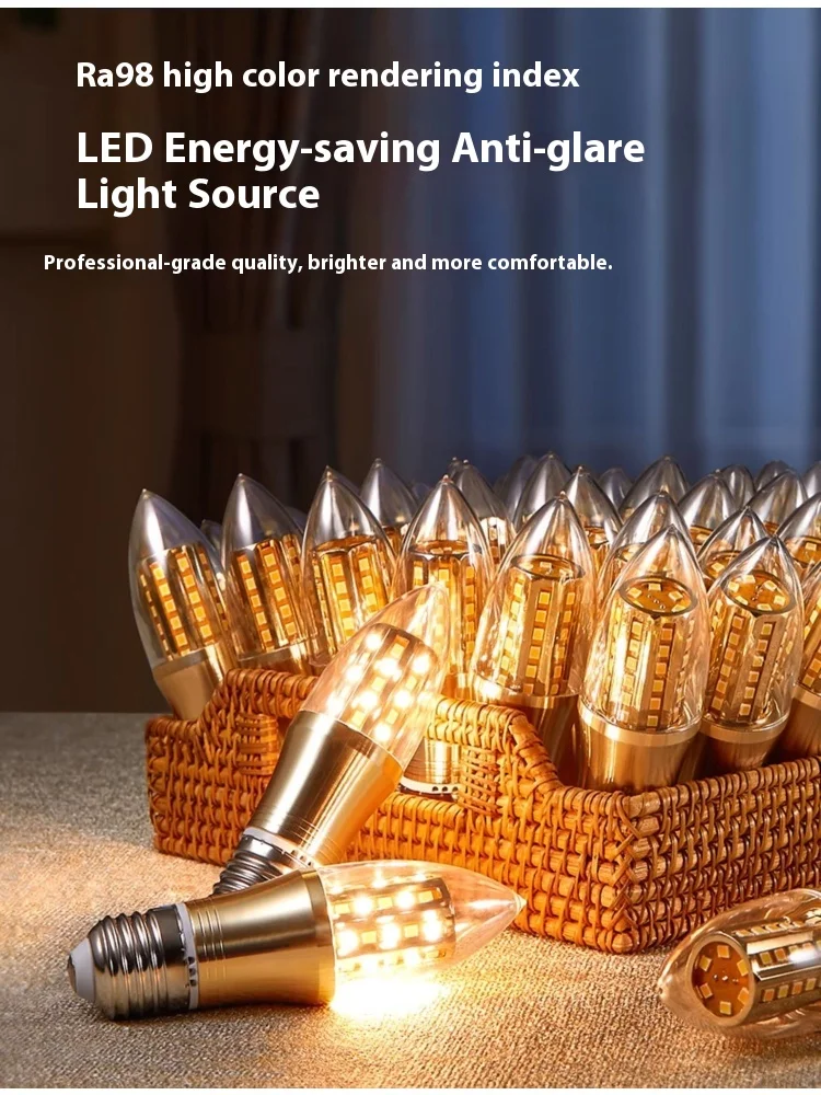 

Eye protection LED bulb tip bulb e14e27 screw 7W9W energy-saving lighting high brightness bead light source