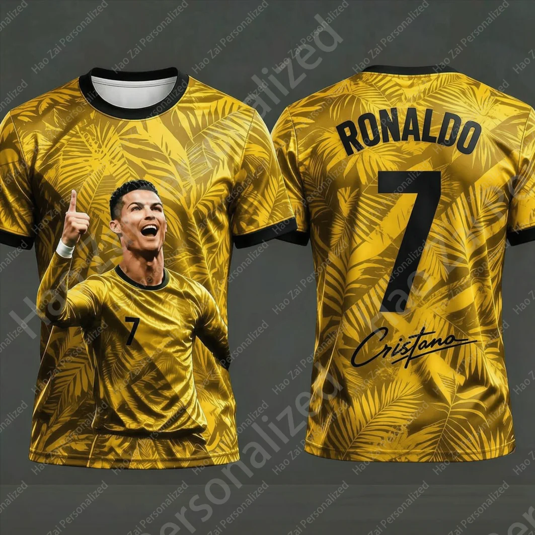 2026 Cristiano Ronaldo No. 7 Commemorative Jersey/T-Shirt—Men's and Women's Sports T-Shirts and Kids' Outdoor Sports Tops view 4