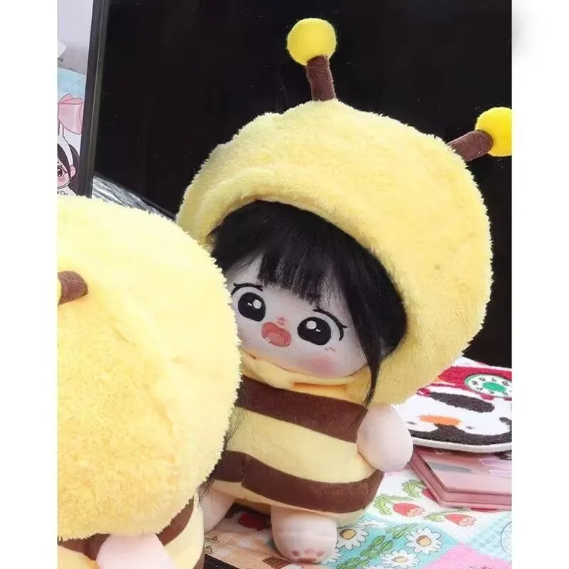 20CM Little Bee baby clothes, cotton clothes, plush and cute dolls, dress-up attribute set, Little Bee accessories