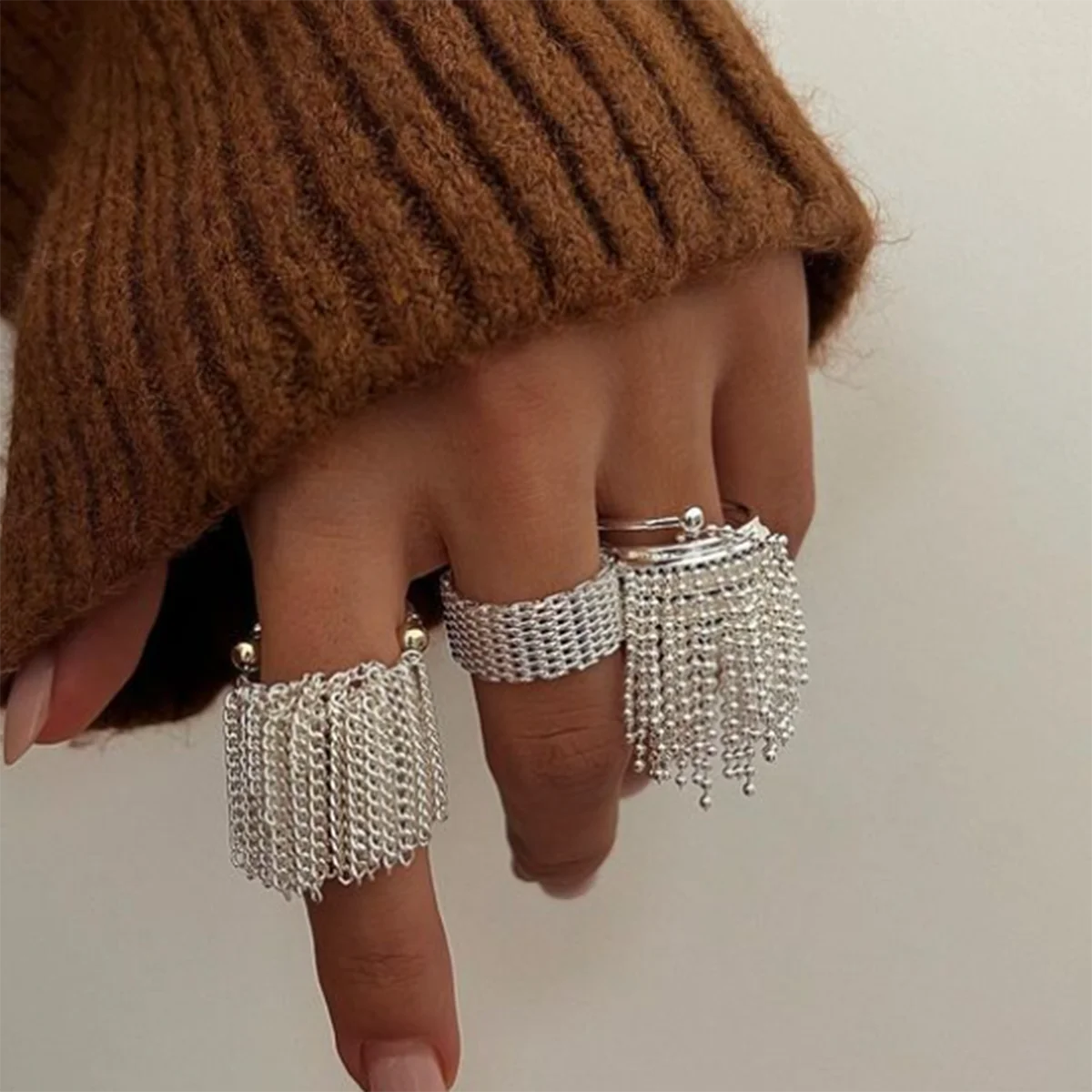 Light Cozy 18K PVD ชุบสแตนเลสสตีลแหวนโซ่สีทองและสีเงินละเอียดอ่อน เครื่องประดับมีสไตล์คุณภาพสูงสําหรับผู้หญิง