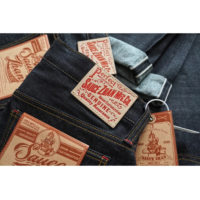 SAUCE ZHAN 344XX-10OZ Summer Sanforized Selvedge Denim Jeans Cotton-ramie Men's Jeans Loose Fit High Rise 10oz - Image 3