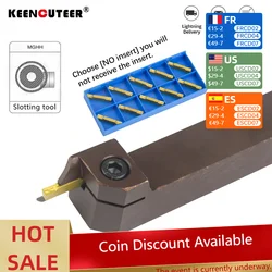 MGHH 3mm width Dia 20mm spring steel End Face Groove Cutter MGMN300 insert CNC Lathe Cutting Tool holders Grooving Tools