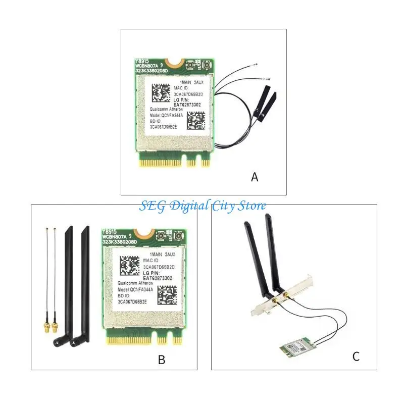 محول U75B WiFi مع بطاقة WiFi متوافقة مع 4.1 2.4 جيجا هرتز 300 ميجا بت في الثانية 5 جيجا هرتز 867 ميجا بت في الثانية
