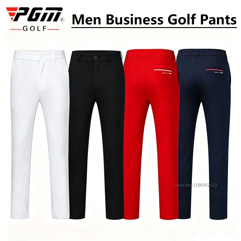 Pgm Fall Spring Men Golf Clothing Stretch Casual Golf Pants Business Straight Sports Trousers Male Thicken Formal Sweatpants