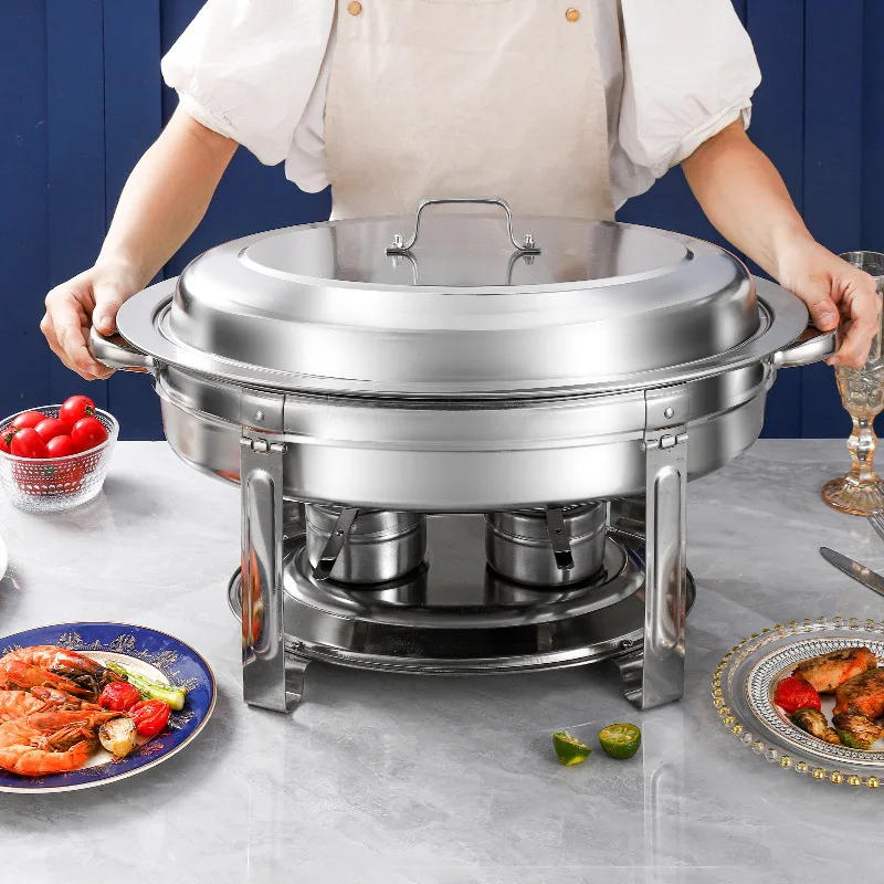 Oval Egg Stainless Steel Economy Buffet Stove Small Hot Pot Hotel Stove Party