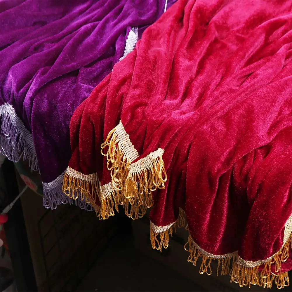 Protector Case 88 Keys Electric Piano Cover Dust Proof Red Purple Piano Dust Cover Tassel Velvet Piano Keyboards Case Household