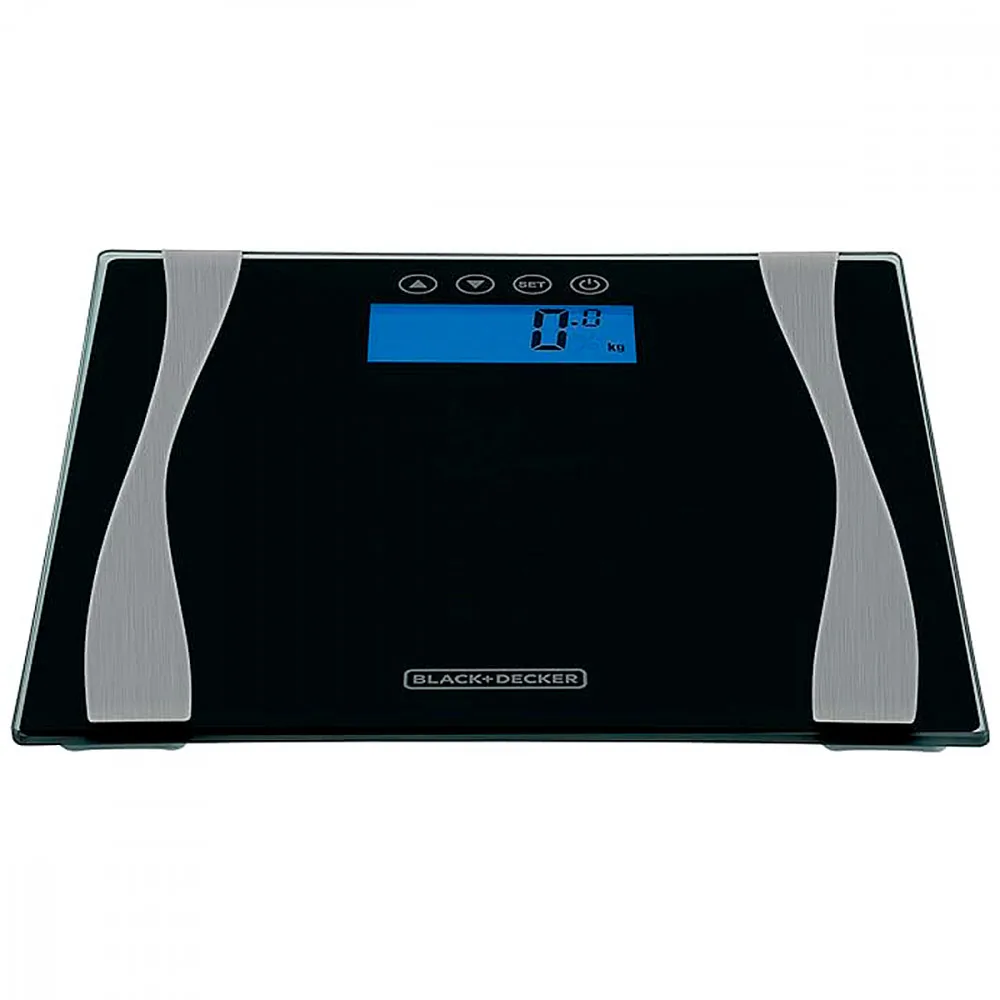 Black Body Scale + Decker Bioimpedance 180KG Black Glass-BK60-BR