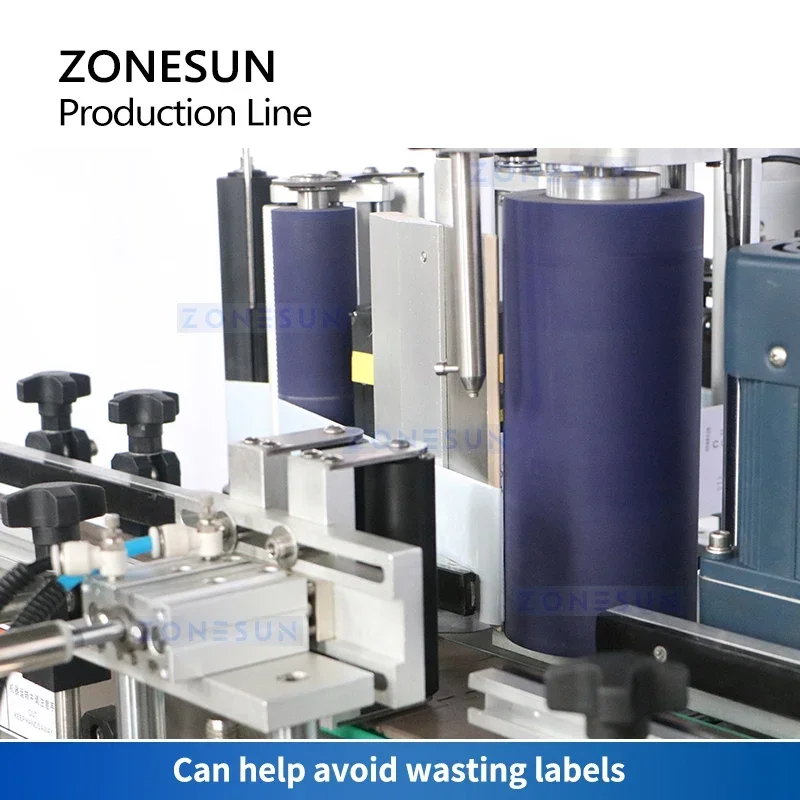 ZONESUN Linea di rifornimento automatica della pompa magnetica Riempimento di bottiglie rotonde Tappatura Etichettatrice Macchina imballatrice Bottiglia per occhi ZS-AFCL1