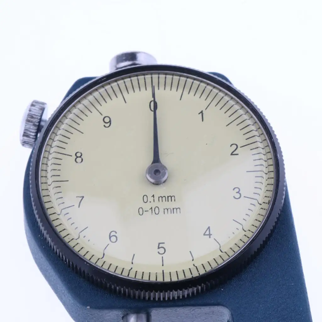 Leather Thickness Gauge 0-10mm Manual Industrial Micrometer Tool for Paper Film Metal Sheets